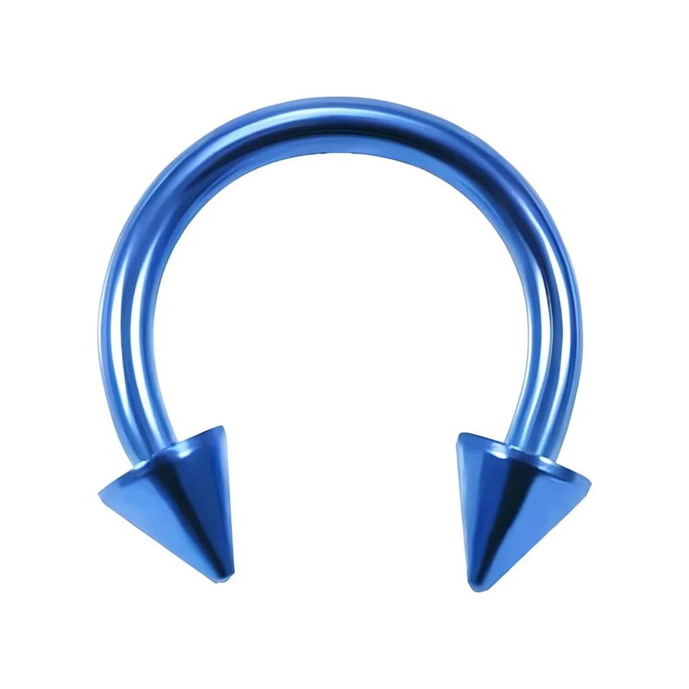 CIRCULAR BARBELL SPIKE COLOR - AZUL