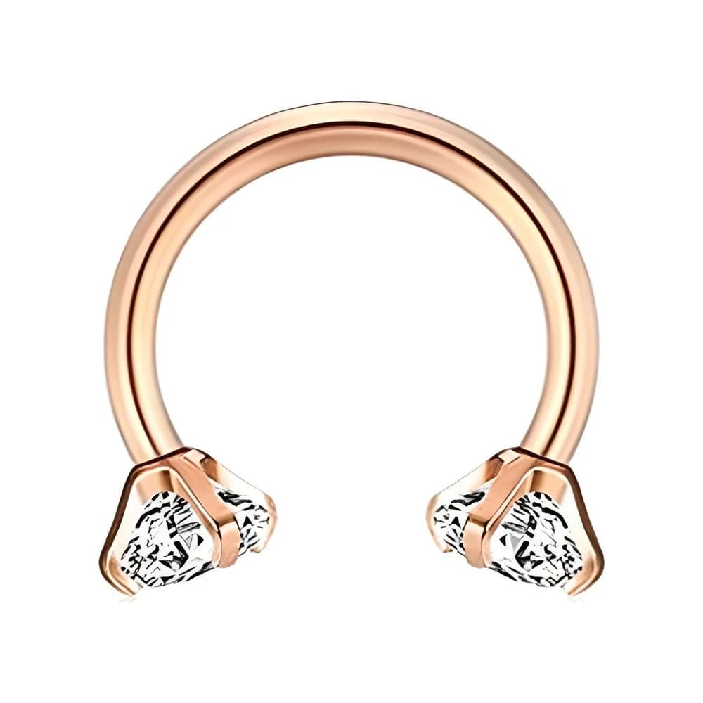 CIRCULAR BARBELL SHINE - ORO-ROSA