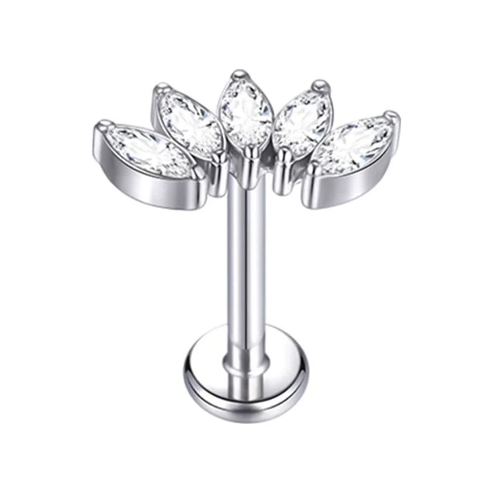 LABRET CLUSTER SHINE - PLATEADO