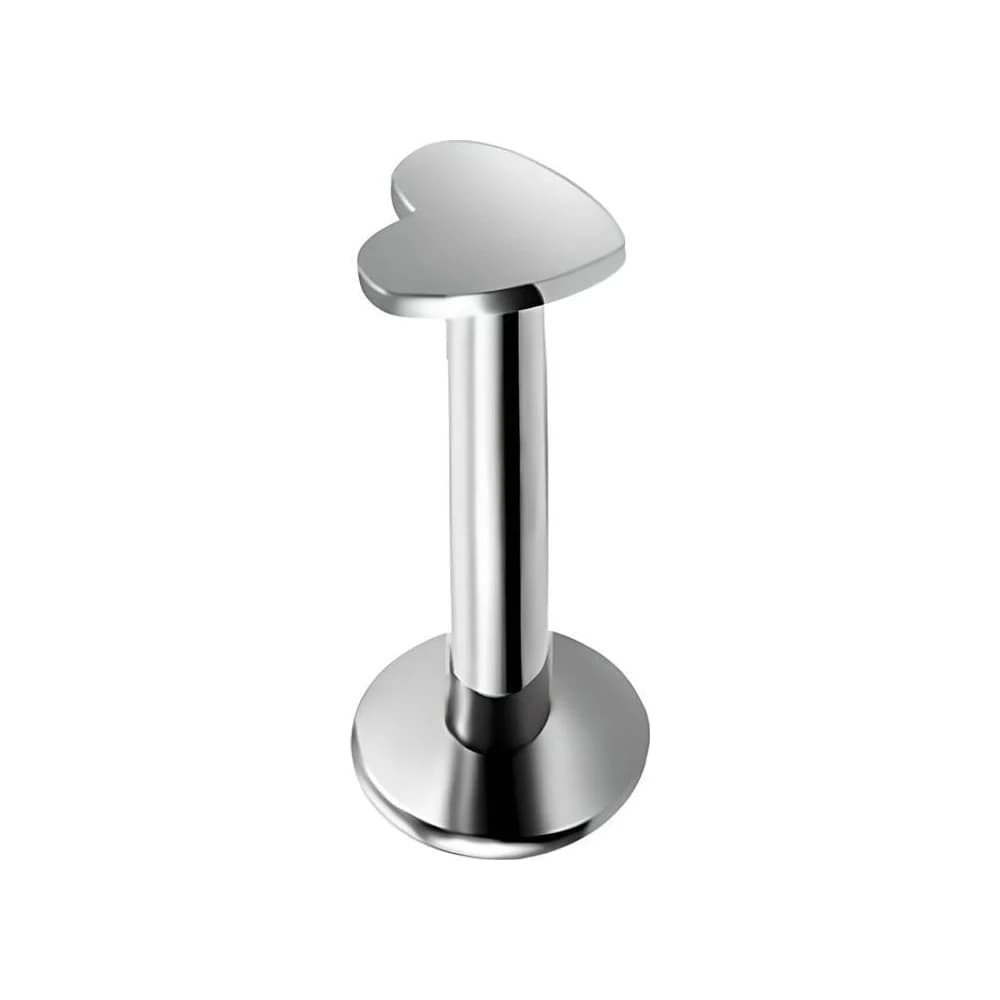 LABRET HEART BASIC - PLATEADO