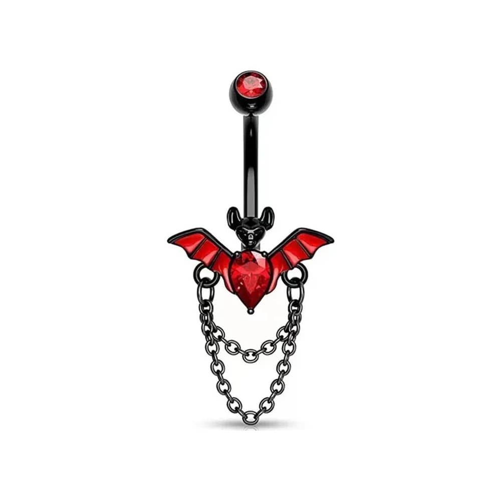 NAVEL GOTHIC BAT - NEGRO