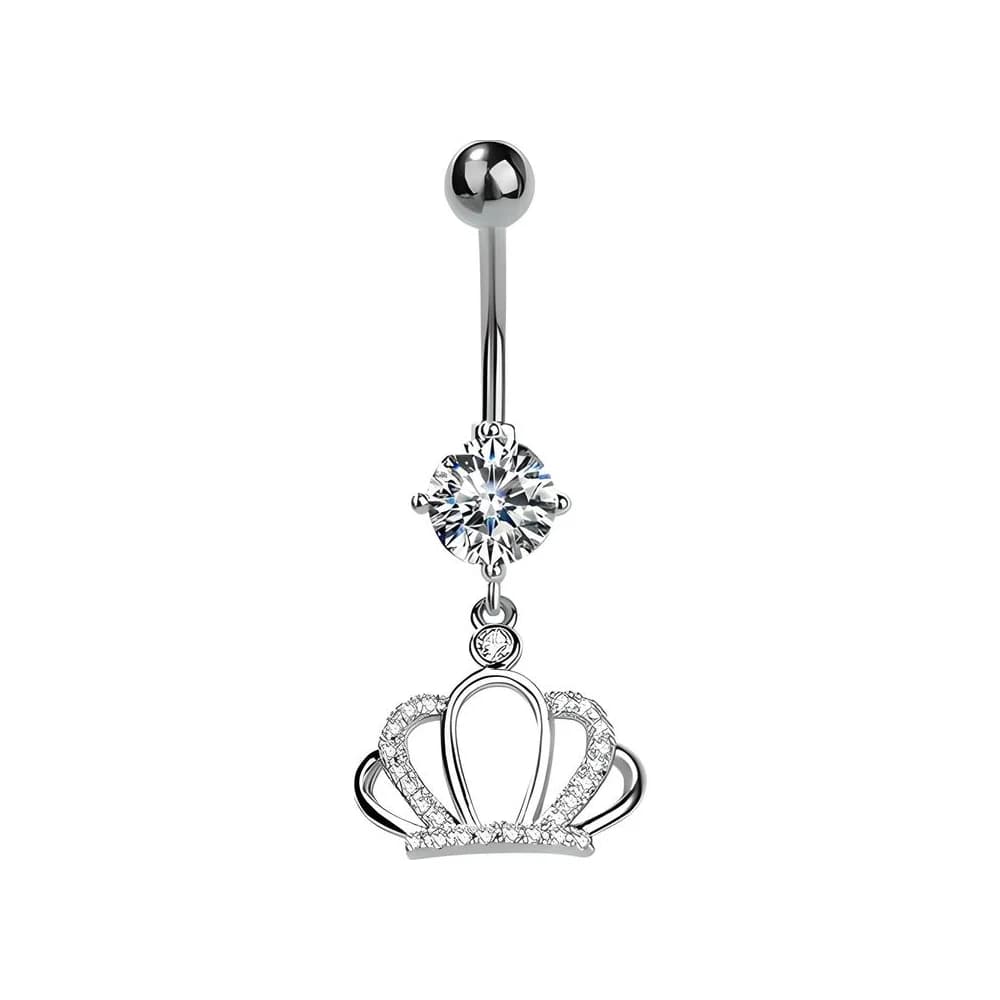 NAVEL QUEEN DANGLE - PLATEADO