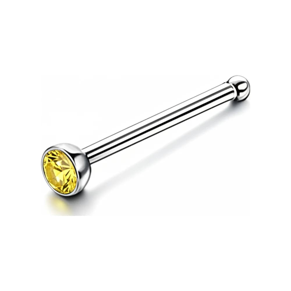 NOSE STUD BONE DIAMOND - AMARILLO 1.4mm