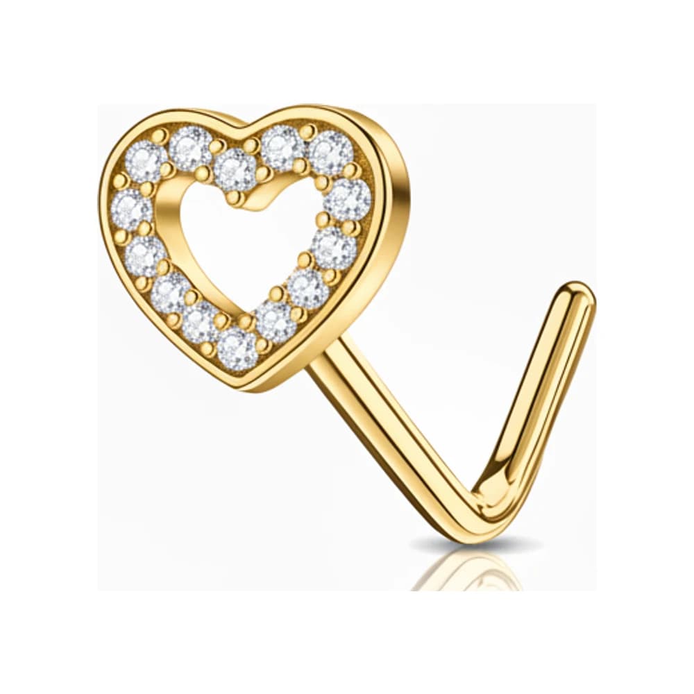 NOSE STUD L HEART